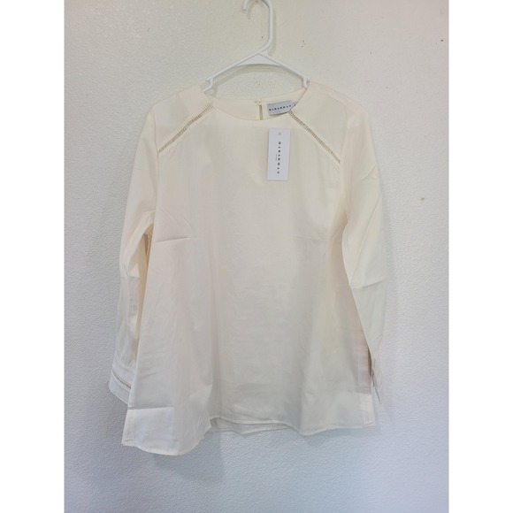 Harshman Women's Isolde Blouse Ivory Long Sleeve Top Small S Cutout‎ Detail #20